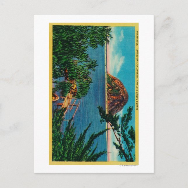 Morro Rock in San Luis Obispo County Postcard (Front)