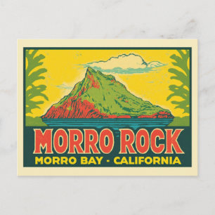 Morro Rock Morro Bay California Postcard