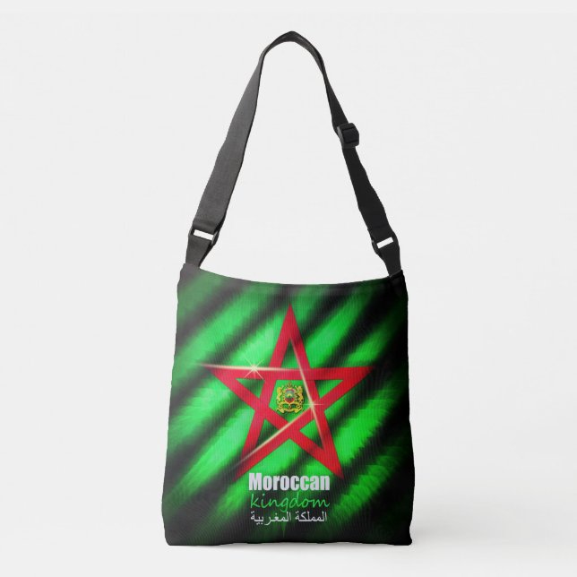 morrocan flag design in illustrator and photoshop  crossbody bag (Front)