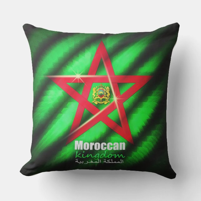 morrocan flag design in illustrator and photoshop  cushion (Front)