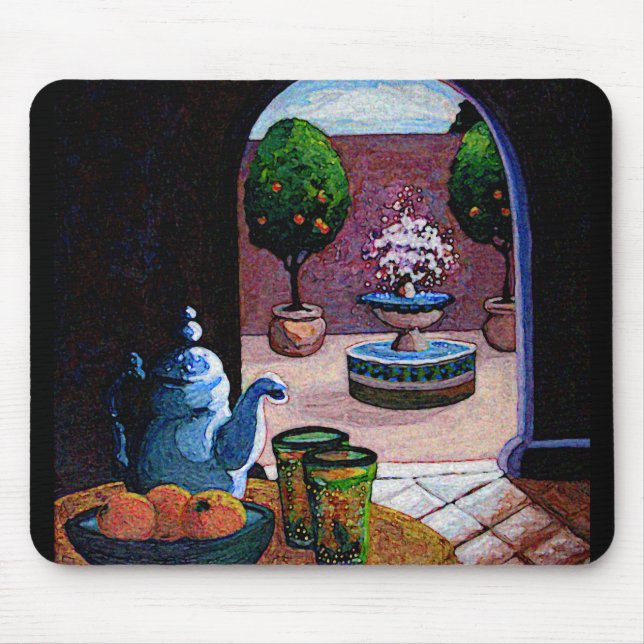 Morrocan mint tea mouse mat (Front)