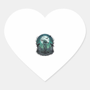 Mors Zombie Hand Skeleton Key Tombstone Ravens Hal Heart Sticker
