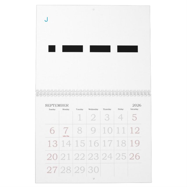 Morse Code 24 Months Alphabet Calendar (Sep 2026)