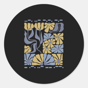 Morse Code 8647 Subtle Anti Trump 86 47 Floral Boh Classic Round Sticker