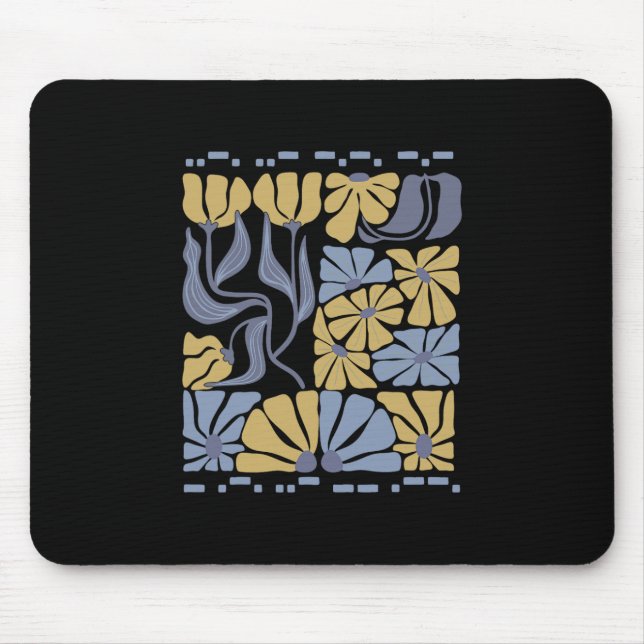 Morse Code 8647 Subtle Anti Trump 86 47 Floral Boh Mouse Mat (Front)