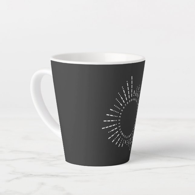 Morse Code Alphabet Latte Mug (Left Angle)