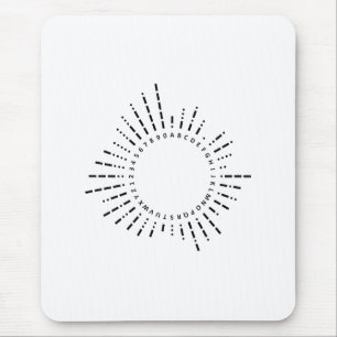 Morse Code Alphabet Mouse Mat