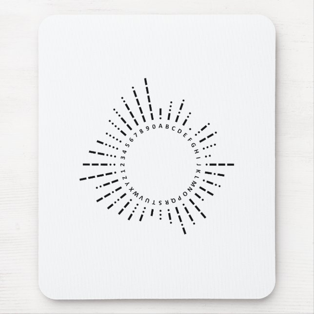 Morse Code Alphabet Mouse Mat (Front)