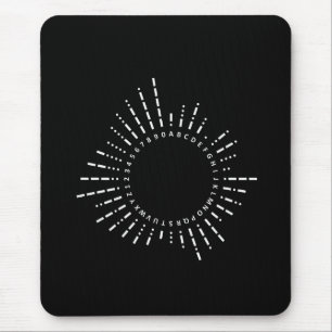 Morse Code Alphabet Mouse Mat