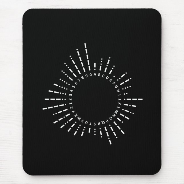 Morse Code Alphabet Mouse Mat (Front)