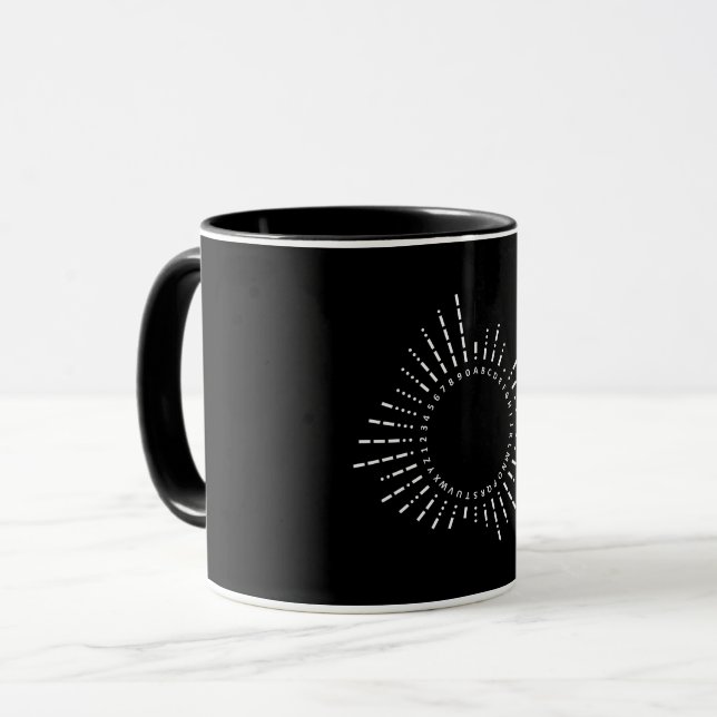 Morse Code Alphabet Mug (Front Left)