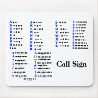 Morse Code Alphabet Numbers Punctuation Mouse Pad