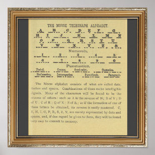 Morse Code Alphabet Poster