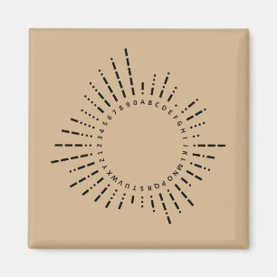 Morse Code Alphabet – Vintage Sepia Design Magnet