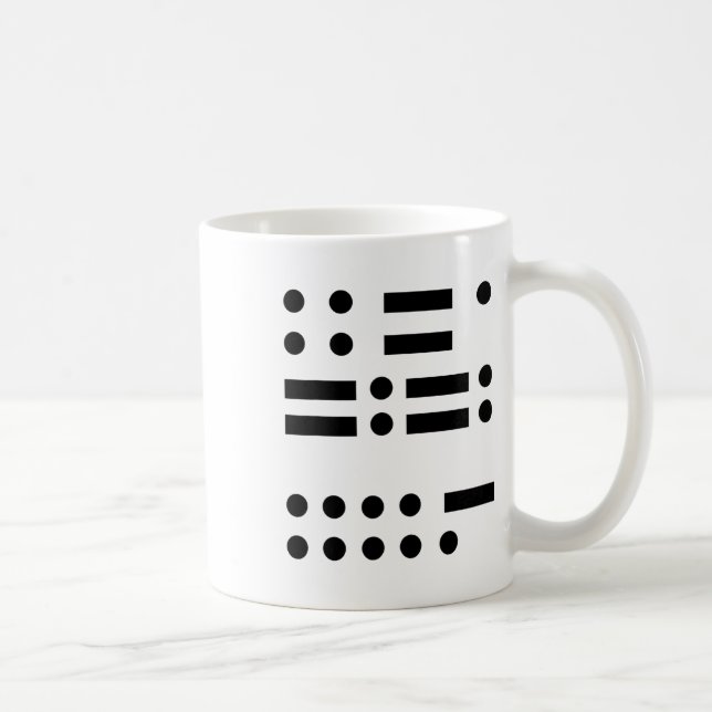 Morse Code Anti Trump 45 Feminist Resist Treason  Coffee Mug (Right)