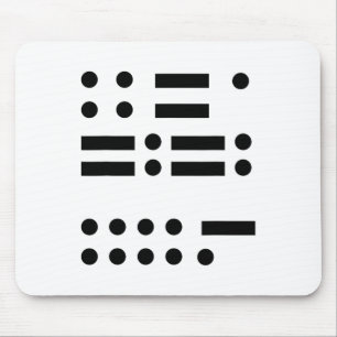 Morse Code Anti Trump 45 Feminist Resist Treason  Mouse Mat