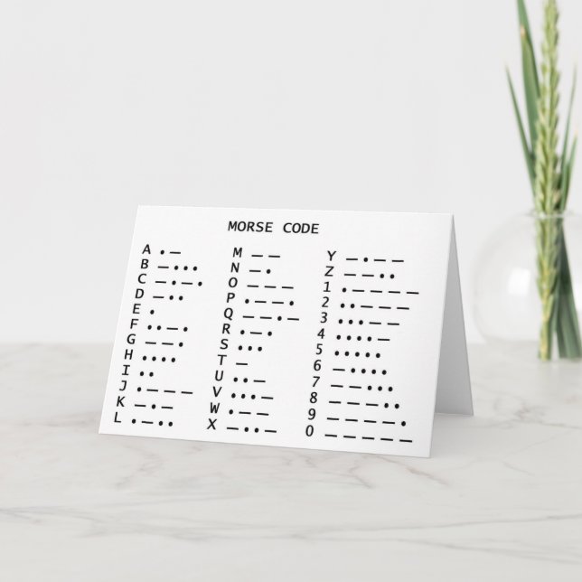 Morse Code Card (Front)