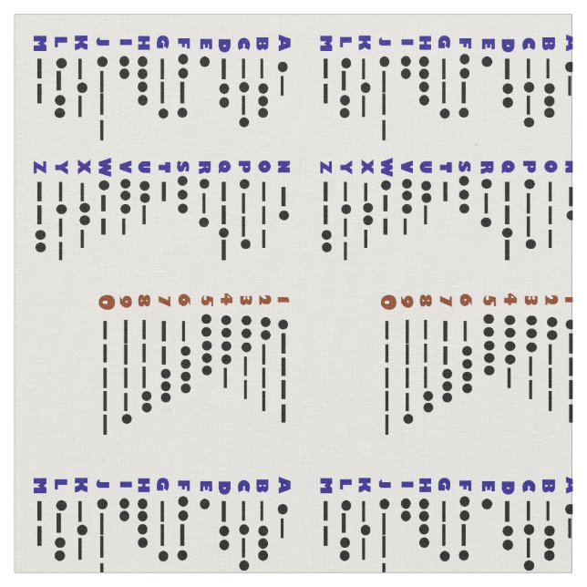 Morse Code Chart Fabric (Close Up)