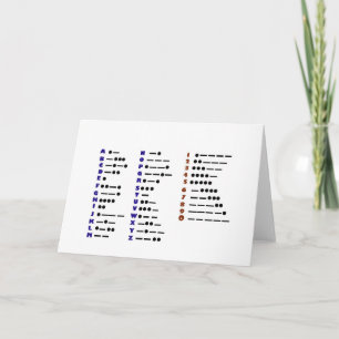 Morse Code Chart Note Card