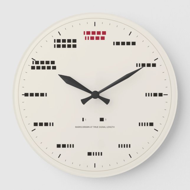 Morse Code Clock - Hours at True Signal Length (Front)