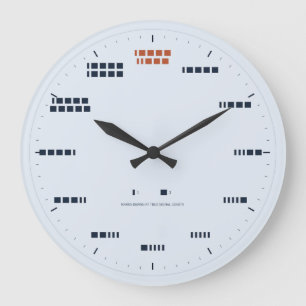 Morse Code Clock - True Signal Length, Sky Blue