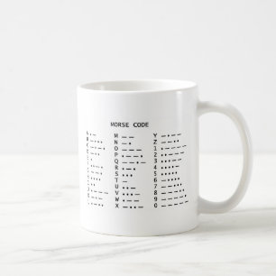 MORSE CODE COFFEE MUG