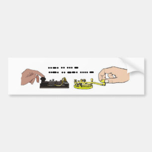 Morse Code Fist Fight Bumper Sticker