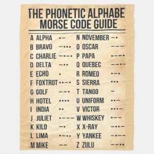 MORSE CODE FLEECE BLANKET