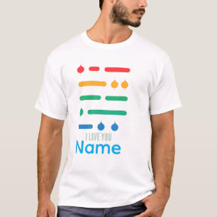 Morse Code – I LOVE YOU (Rainbow Edition) T-Shirt