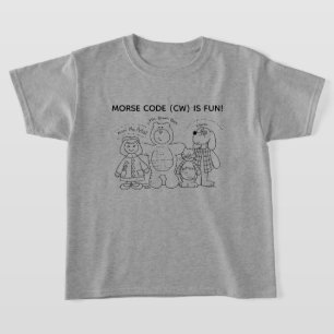 Morse Code is Fun T-Shirt for Young Learners