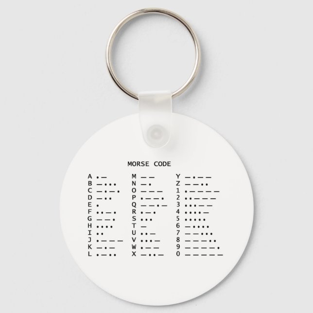 Morse Code Key Ring (Front)