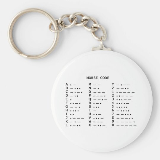 Morse Code Key Ring Zazzle.co.uk