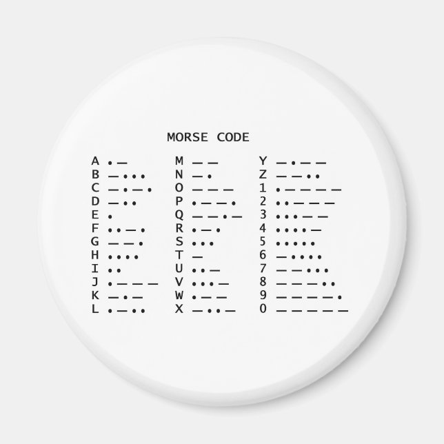 MORSE CODE MAGNET (Front)