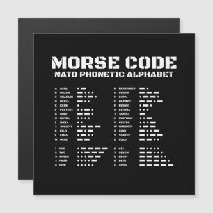 Morse Code & NATO Educational Design Black & White