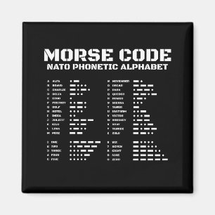 Morse Code & NATO Educational Design Magnet
