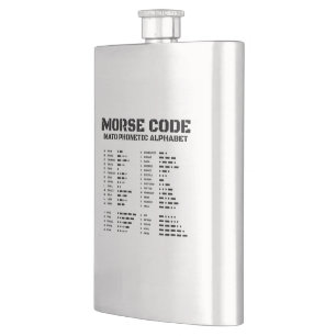 Morse Code NATO Phonetic Alphabet Hip Flask