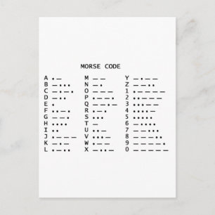 Morse Code Postcard