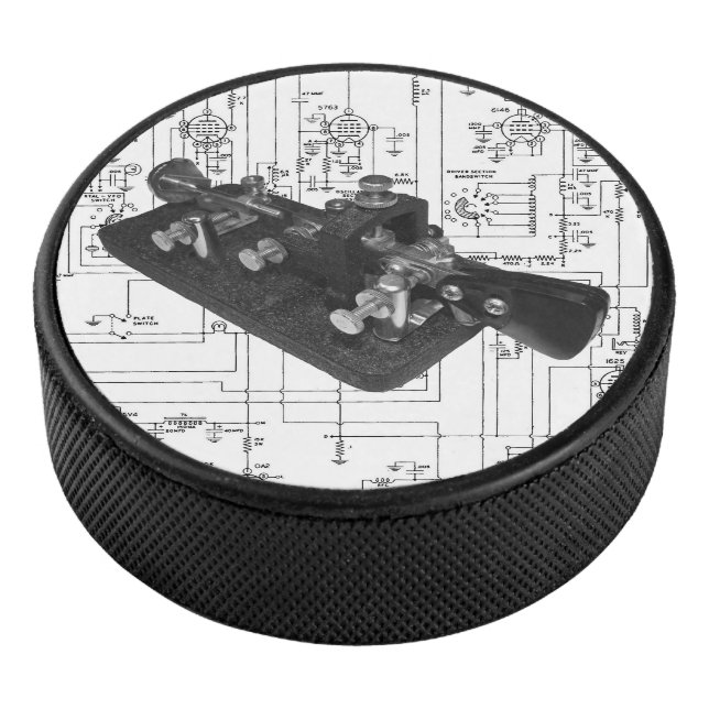 Morse Code Radio Key Schematic Hockey Puck (3/4)