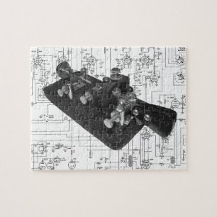 Morse Code Radio Key Schematic Jigsaw Puzzle