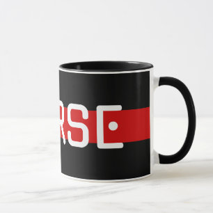 MORSE Code Red Line Design Mug