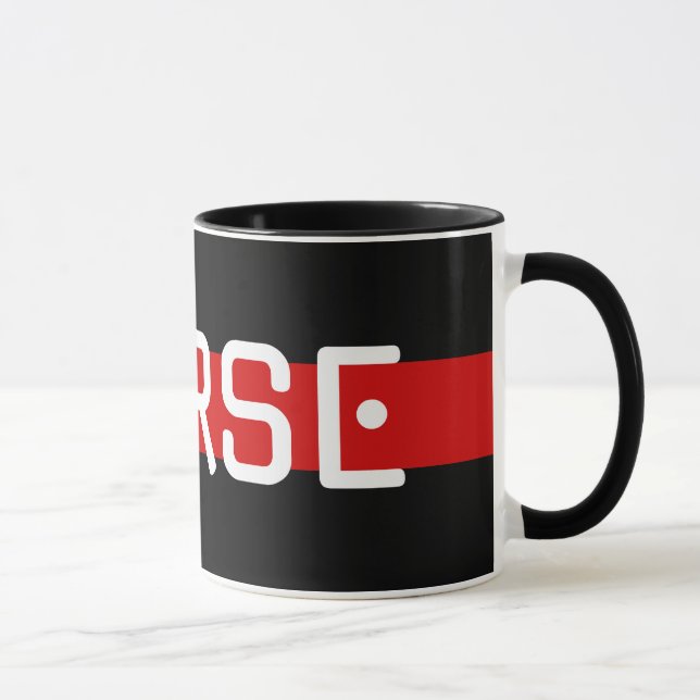 MORSE Code Red Line Design Mug (Right)