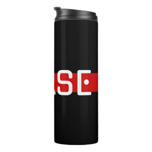 MORSE Code Red Line Design Thermal Tumbler