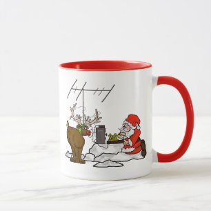 Morse Code Santa & Rudolph Mug to Customise