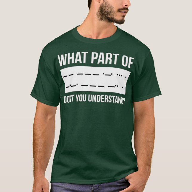 Morse Code Shortwave Ham Radio T-Shirt (Front)