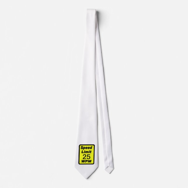 Morse Code Speed Limit  Necktie Customise It! (Front)