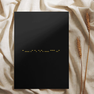Morse code Thank you card