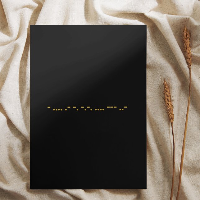 Morse code Thank you card (Creator Uploaded)