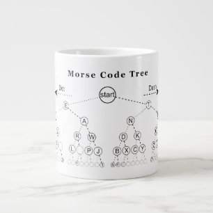 Morse Code Tree Diagram Large Coffee Mug