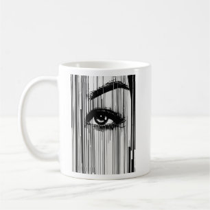 : "Morse Code Visage Tee" Coffee Mug
