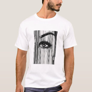 : "Morse Code Visage Tee"  T-Shirt